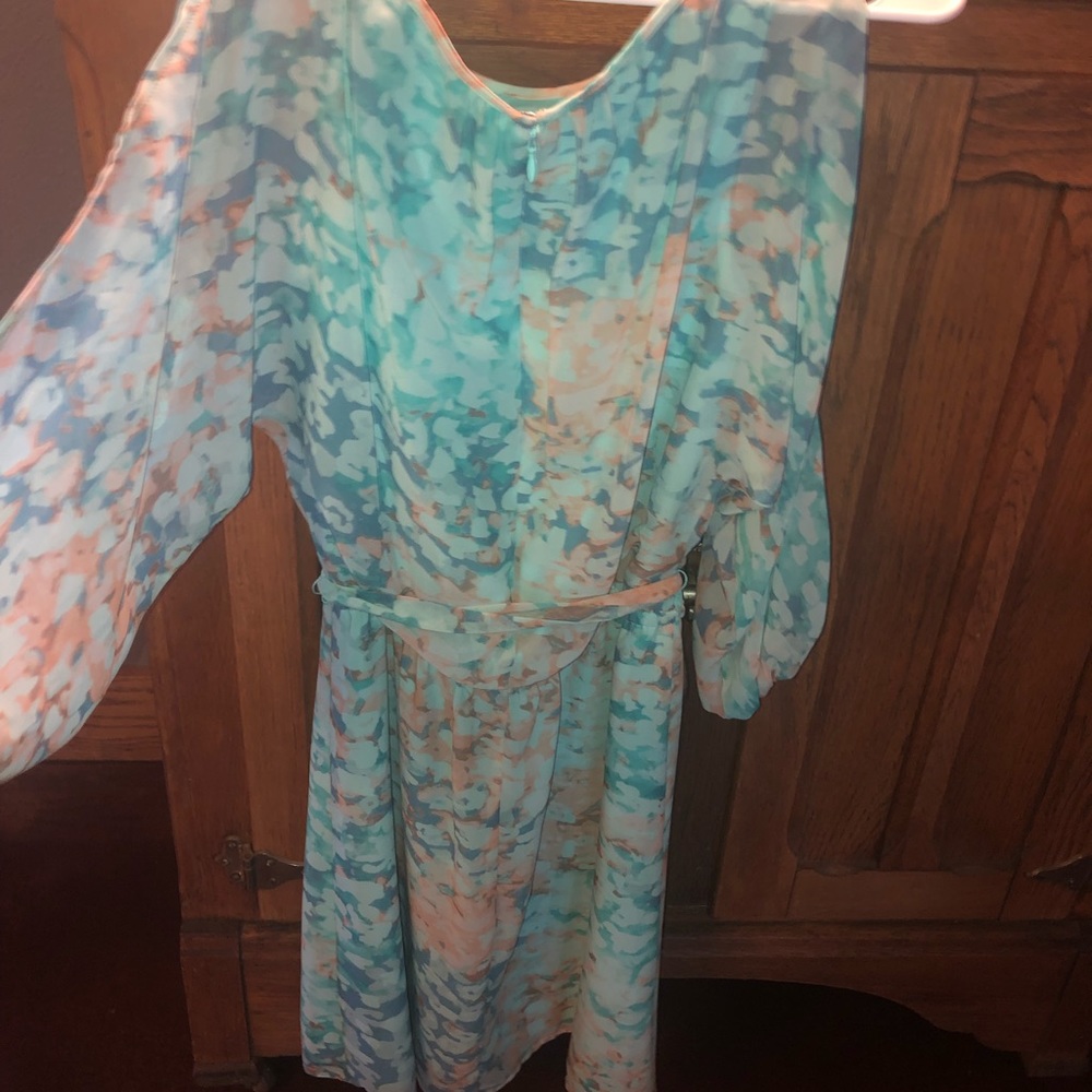 dress with slit sleeves